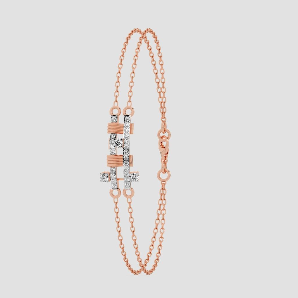 Round Diamond Abstract Bracelet