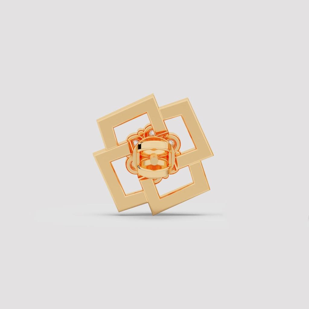 Round Diamond Cluster Studs