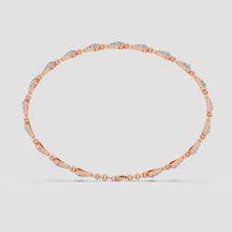 Round Diamond Geometric Bracelet