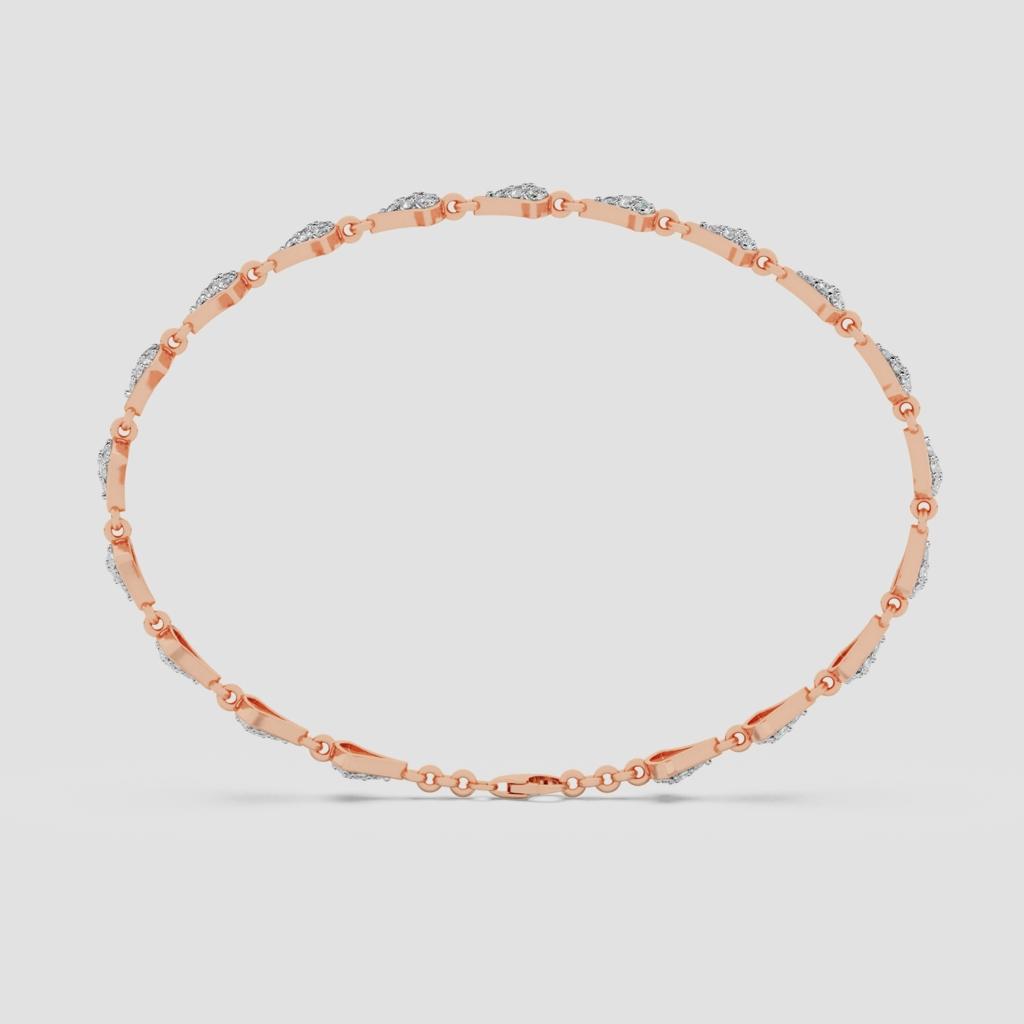 Round Diamond Geometric Bracelet