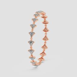 Round Diamond Geometric Bracelet