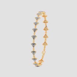 Round Diamond Geometric Bracelet