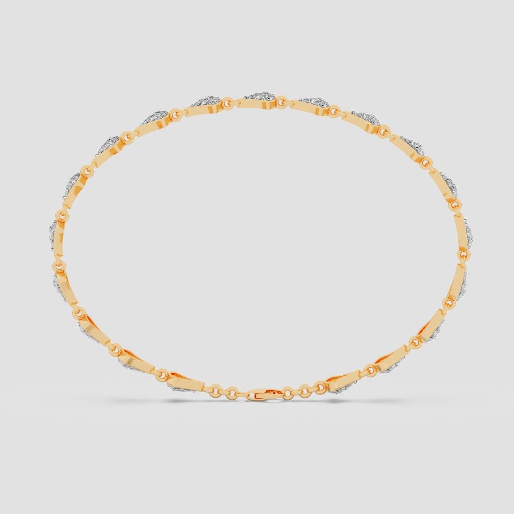 Round Diamond Geometric Bracelet