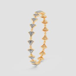 Round Diamond Geometric Bracelet