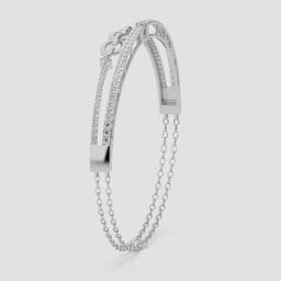 Round Diamond Hybrid Bangle