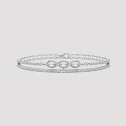 Round Diamond Hybrid Bangle