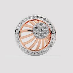 Round Diamond Sunburst Studs