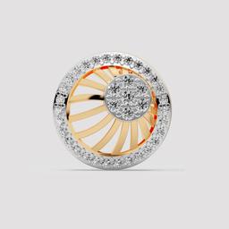 Round Diamond Sunburst Studs