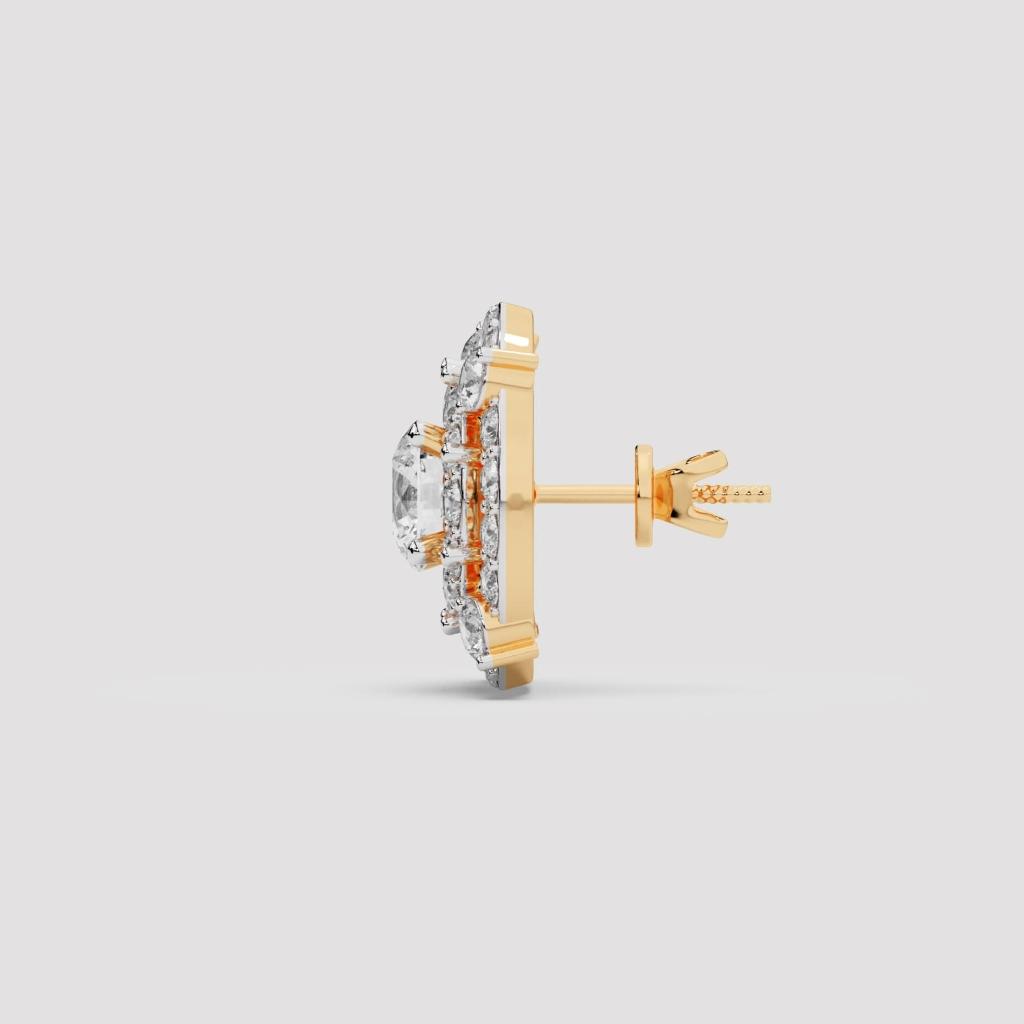 Royal Halo Stud Earrings