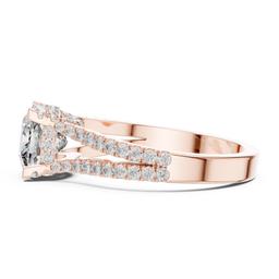 Sculpted Cushion Halo Ring