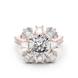Sculpted Cushion Radiance Ring