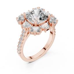 Sculpted Cushion Radiance Ring