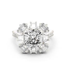 Sculpted Cushion Radiance Ring