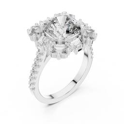 Sculpted Cushion Radiance Ring