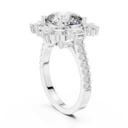 Sculpted Cushion Radiance Ring