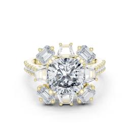 Sculpted Cushion Radiance Ring