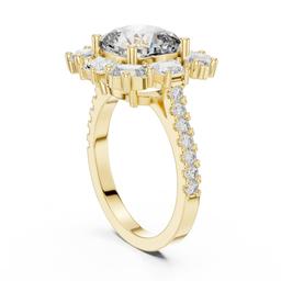 Sculpted Cushion Radiance Ring