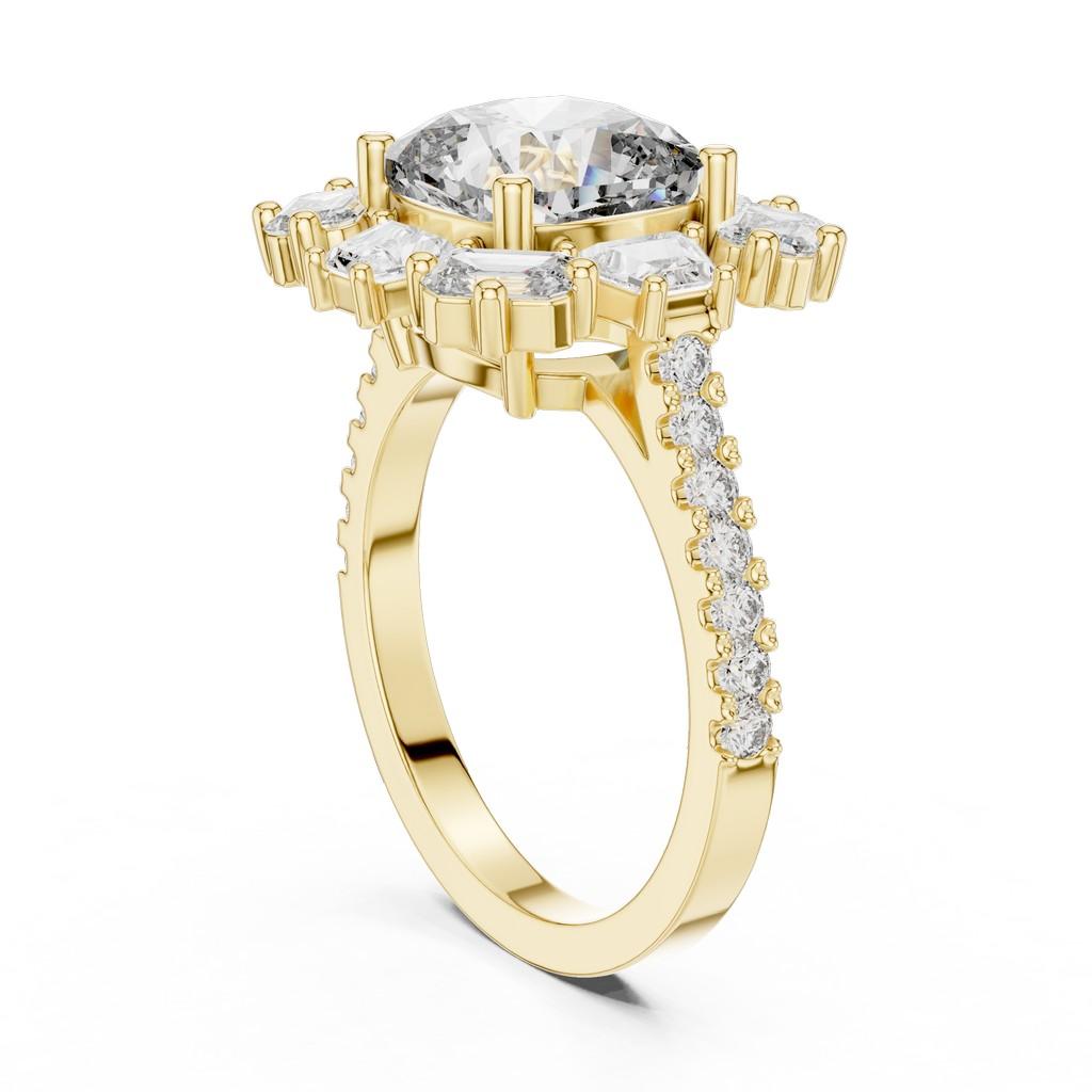 Sculpted Cushion Radiance Ring
