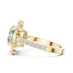 Sculpted Cushion Radiance Ring