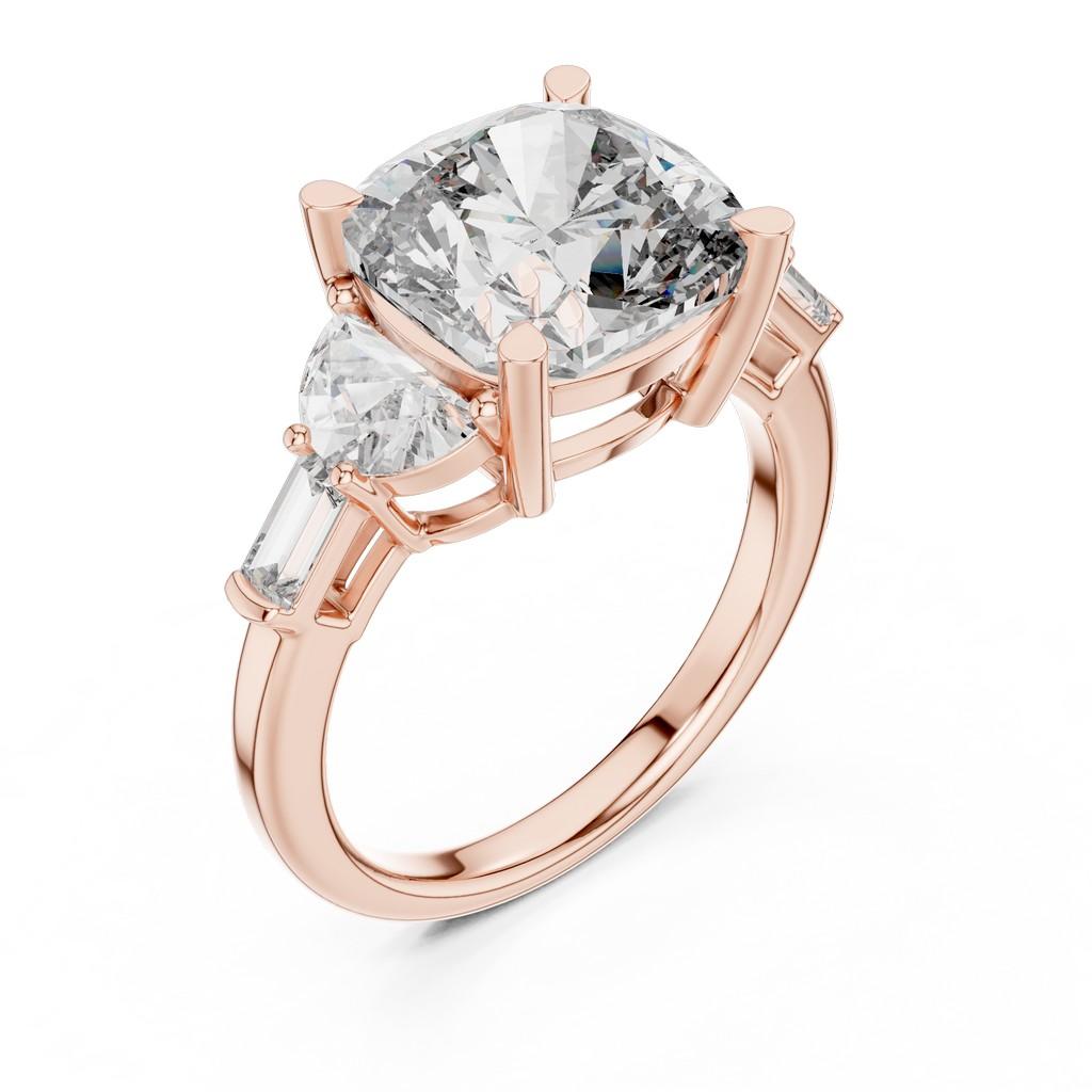Sculpted Radiance Trilogy Ring