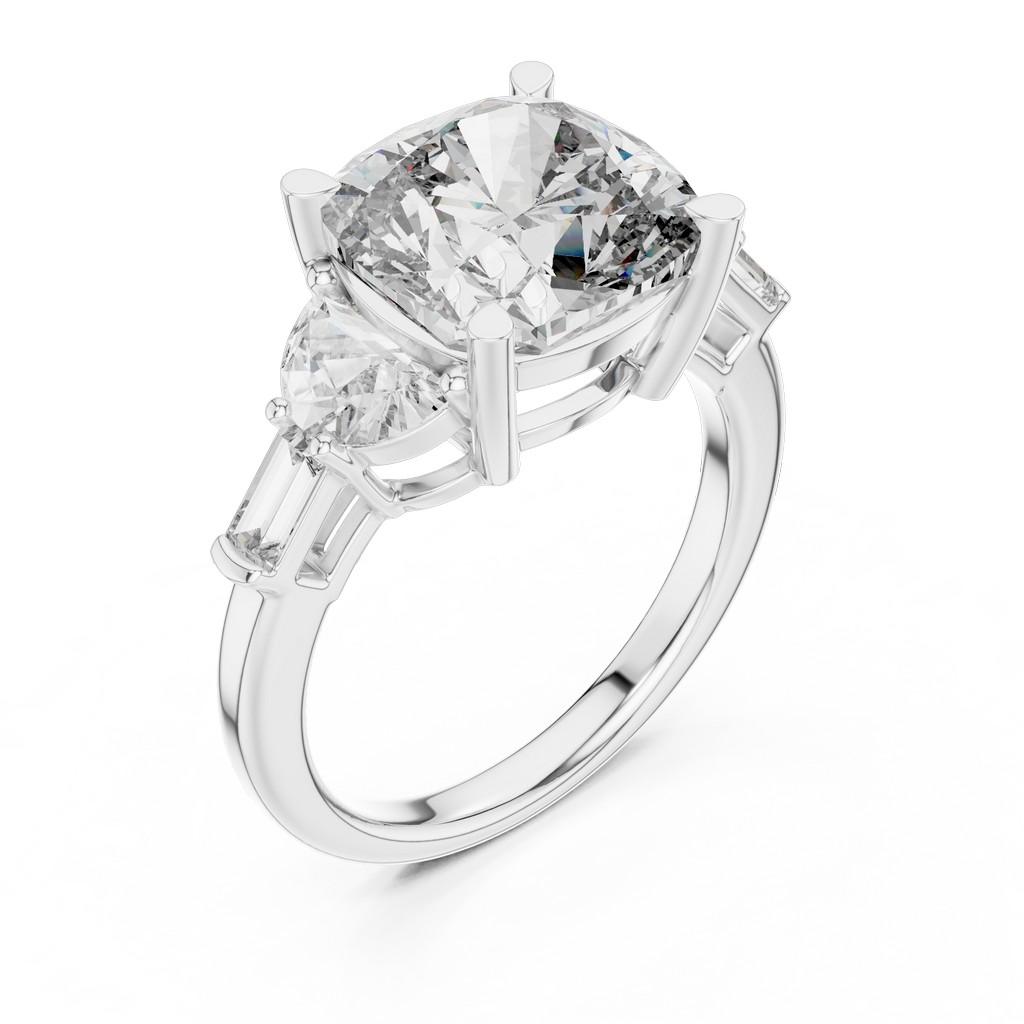 Sculpted Radiance Trilogy Ring