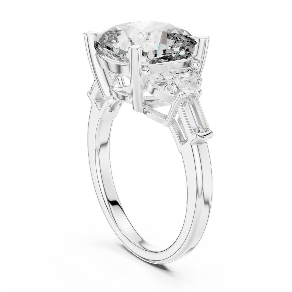 Sculpted Radiance Trilogy Ring