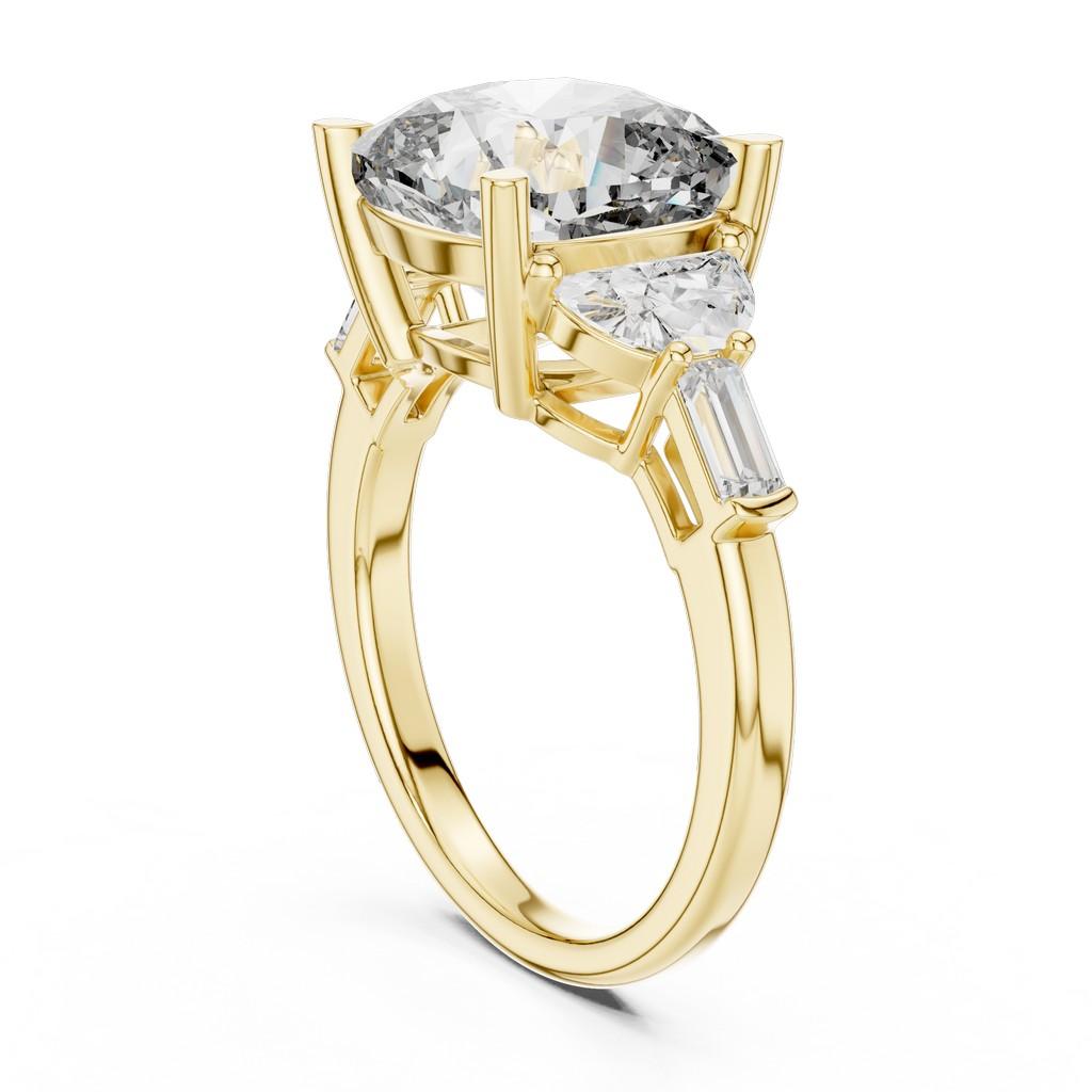 Sculpted Radiance Trilogy Ring