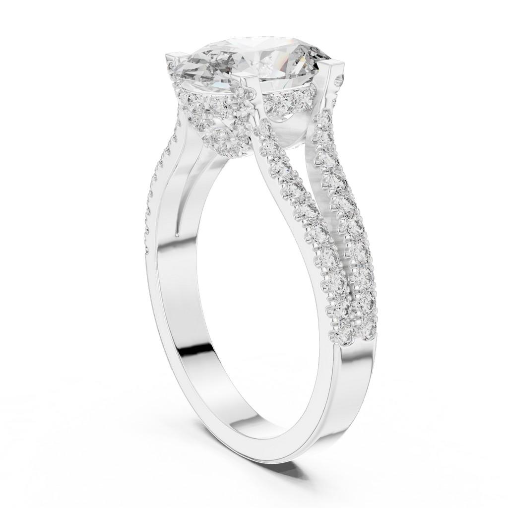 Sculpted Split Radiance Ring