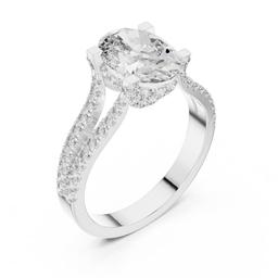 Sculpted Split Radiance Ring