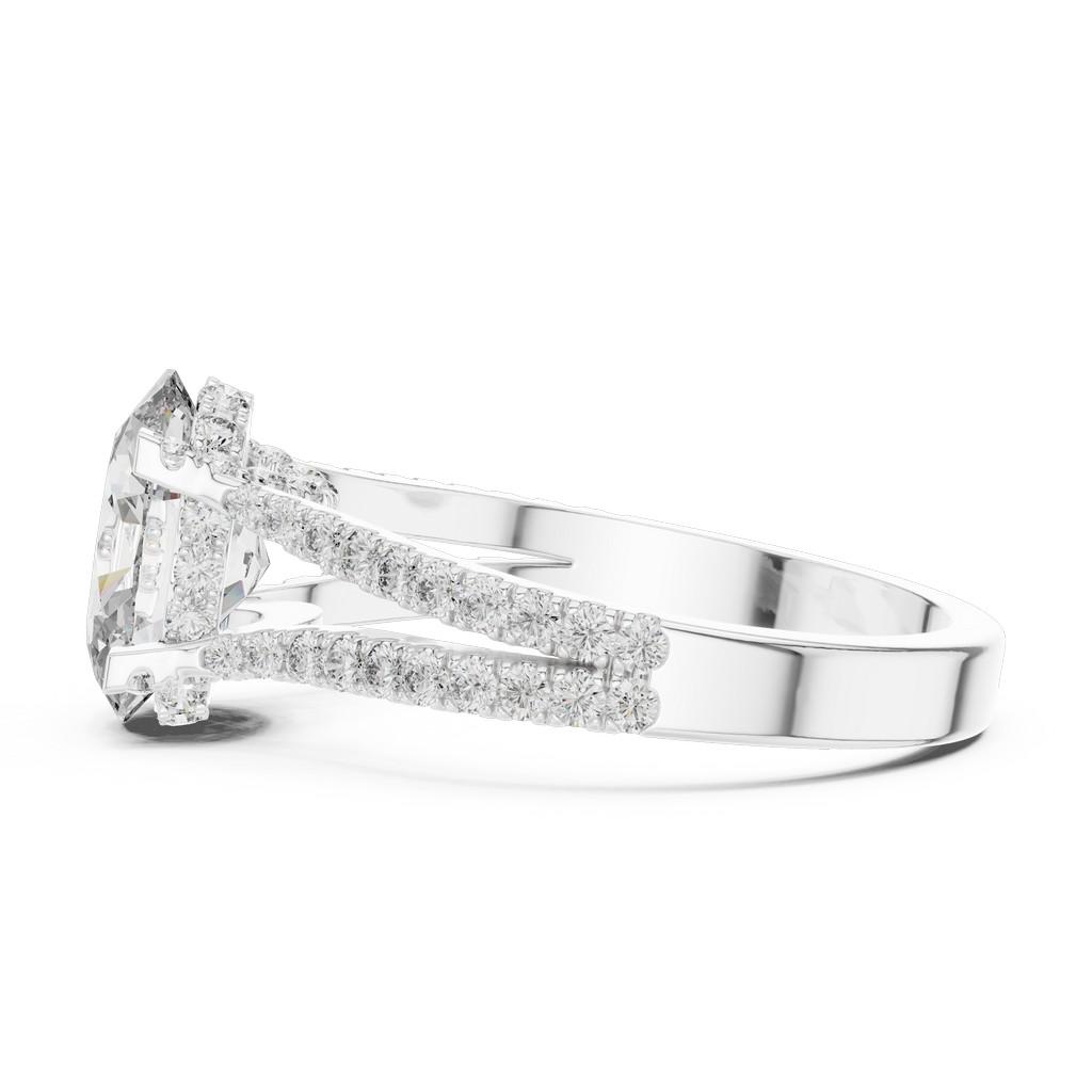 Sculpted Split Radiance Ring