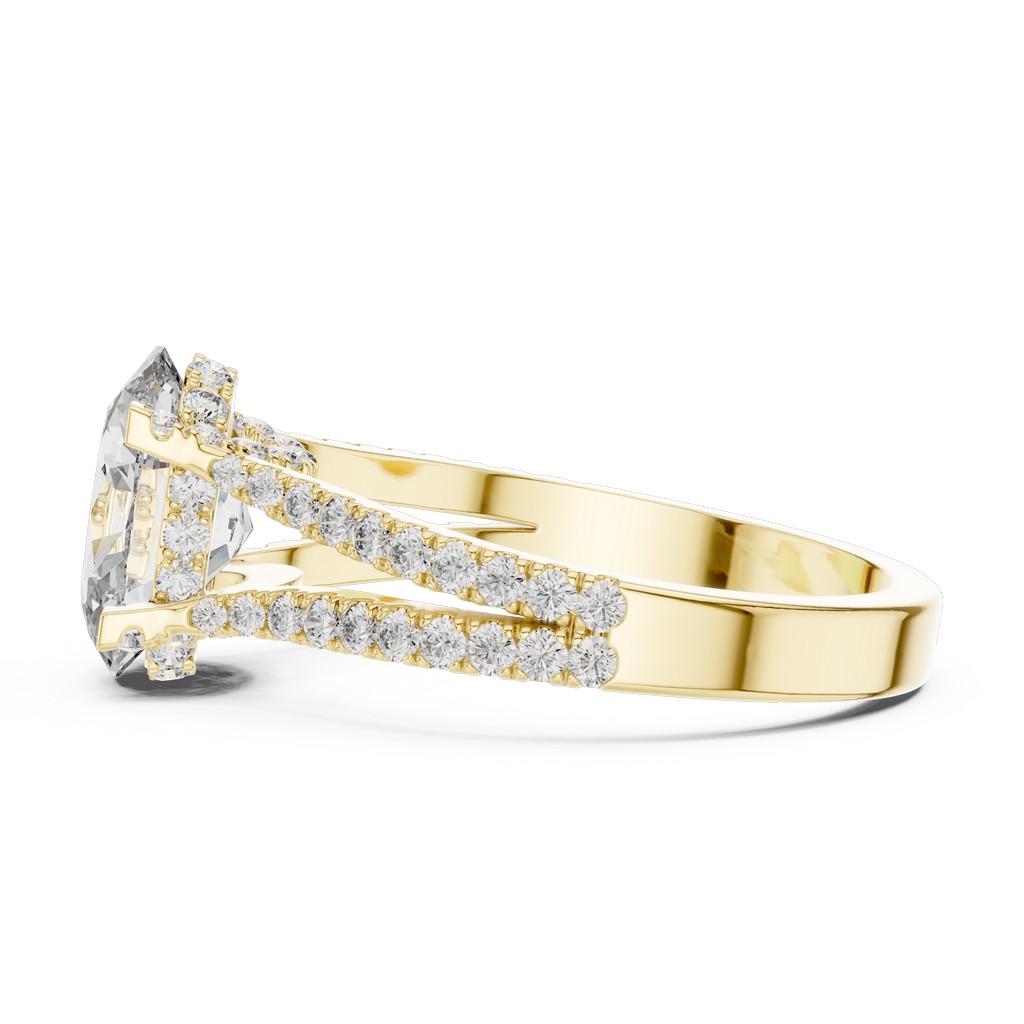 Sculpted Split Radiance Ring