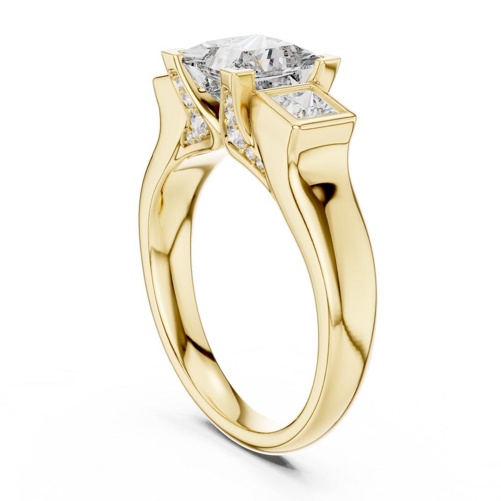 Sculpted Trio Radiance Ring