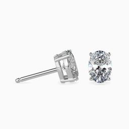Sovereign Oval Prong Earring