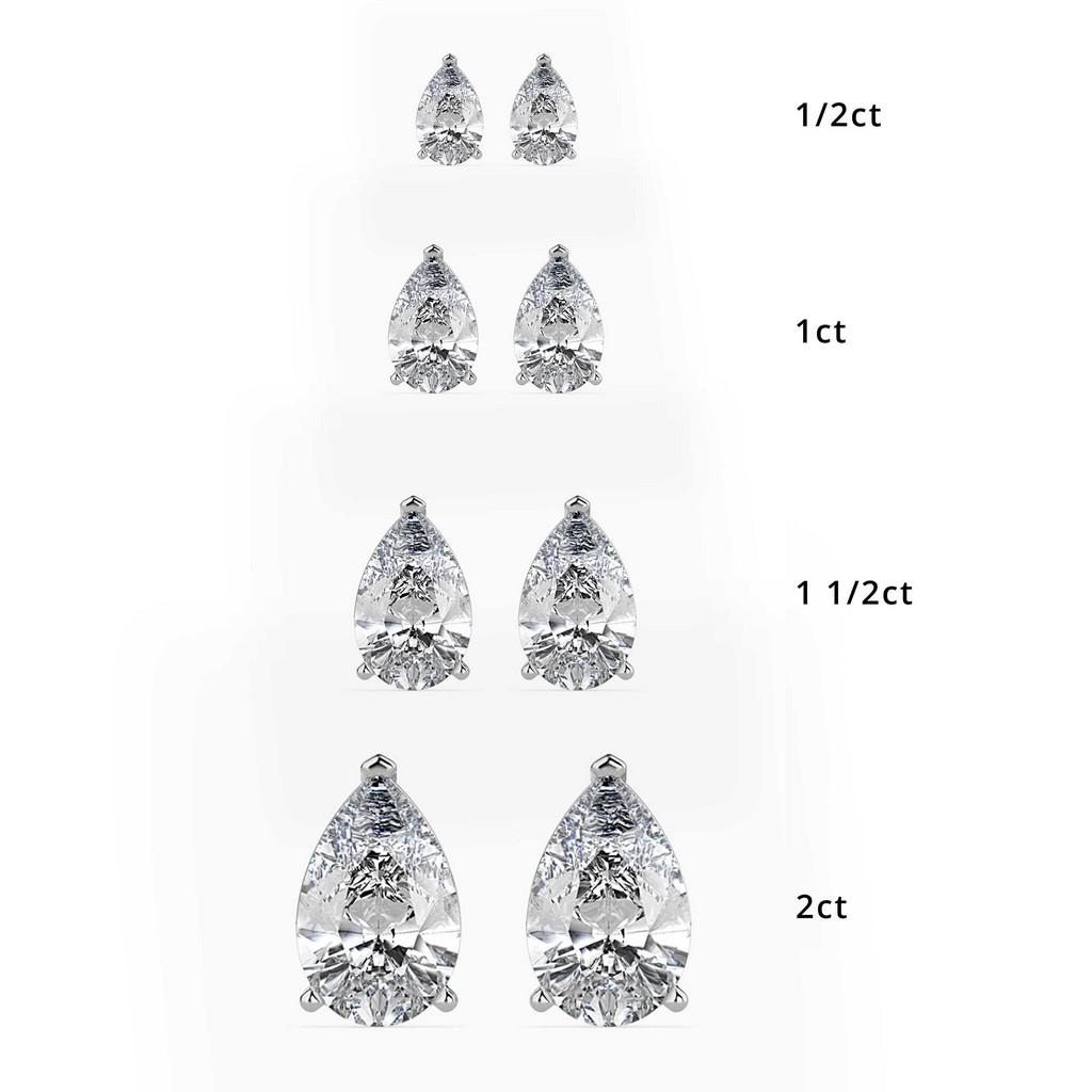 Sovereign Pear Prong Earring