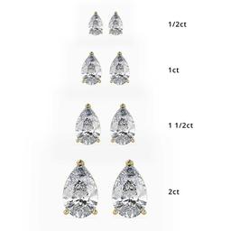 Sovereign Pear Prong Earring