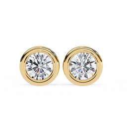 Sovereign Round Bezel Earring