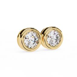Sovereign Round Bezel Earring