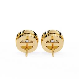 Sovereign Round Bezel Earring