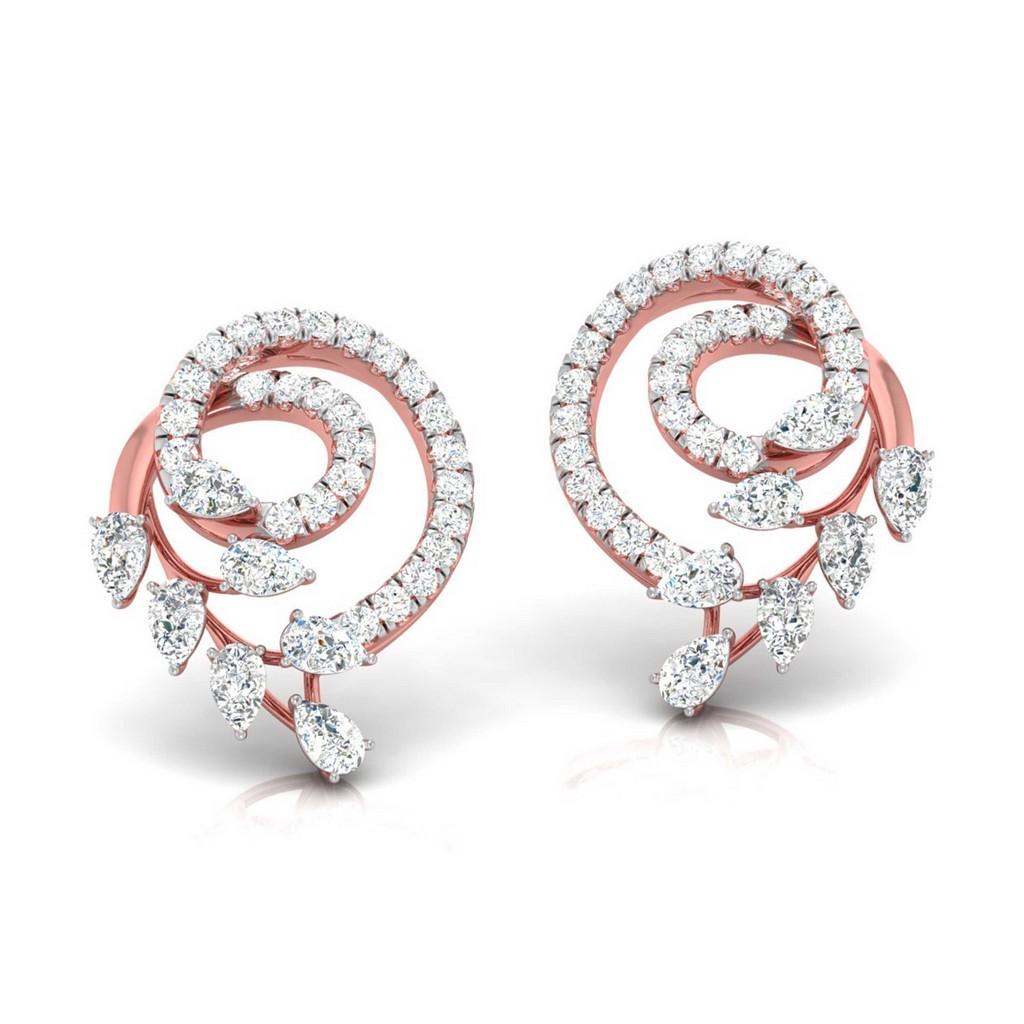 Spiraling Pear Earrings