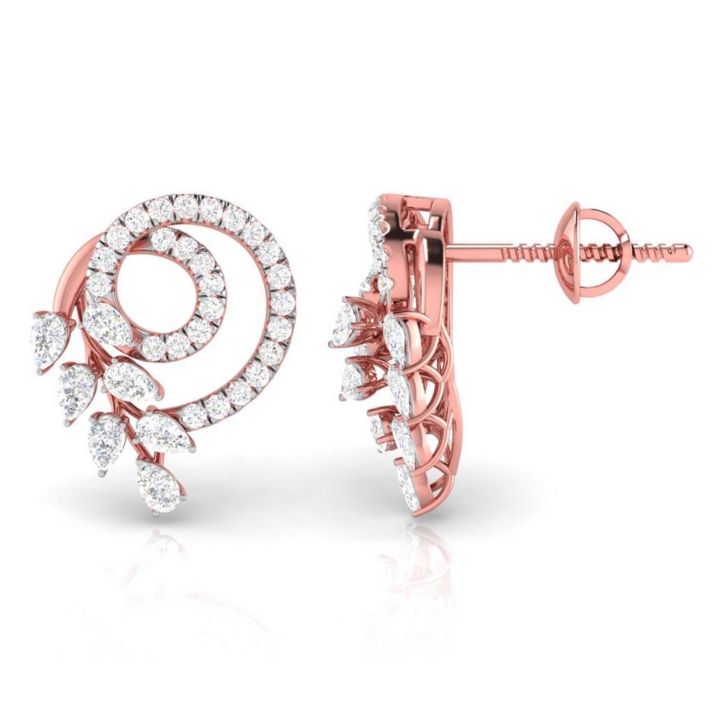 Spiraling Pear Earrings