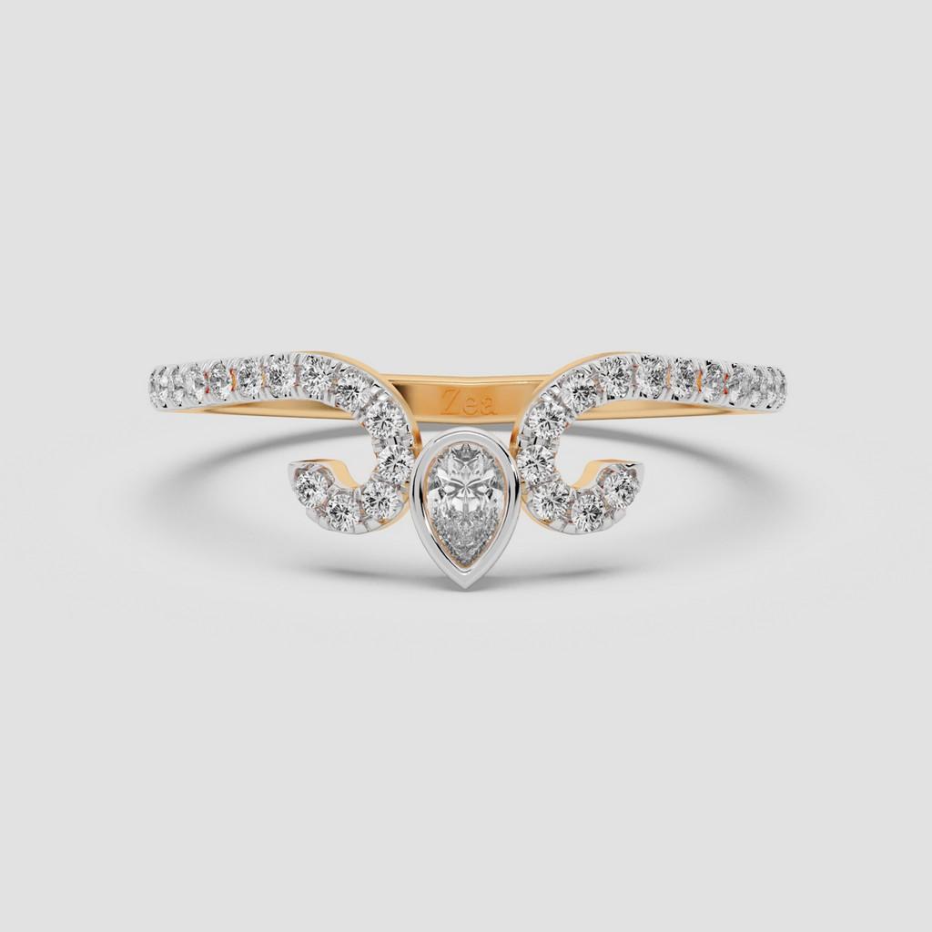 Tri-Pear Bloom Ring