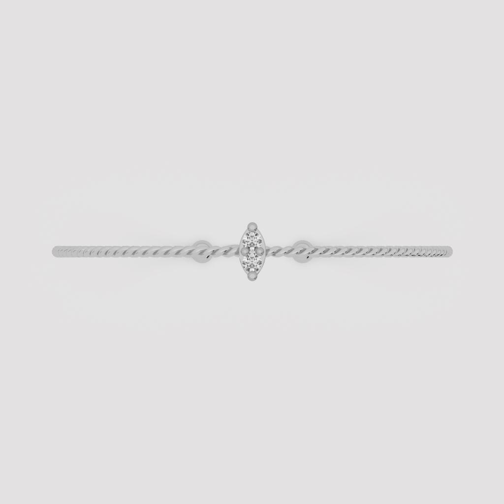 Twisted Rope Diamond Bracelet