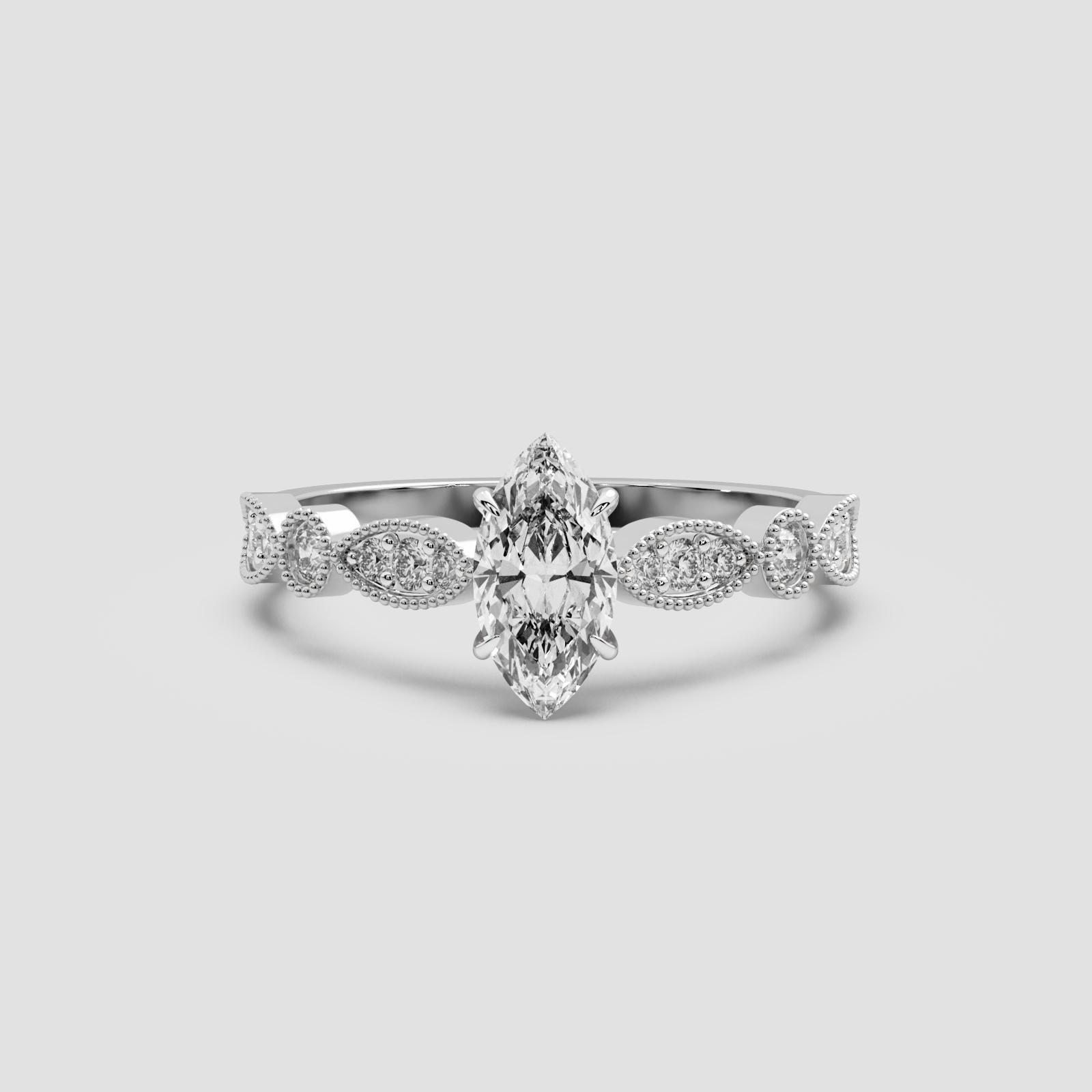 Vintage Marquise Solitaire Ring