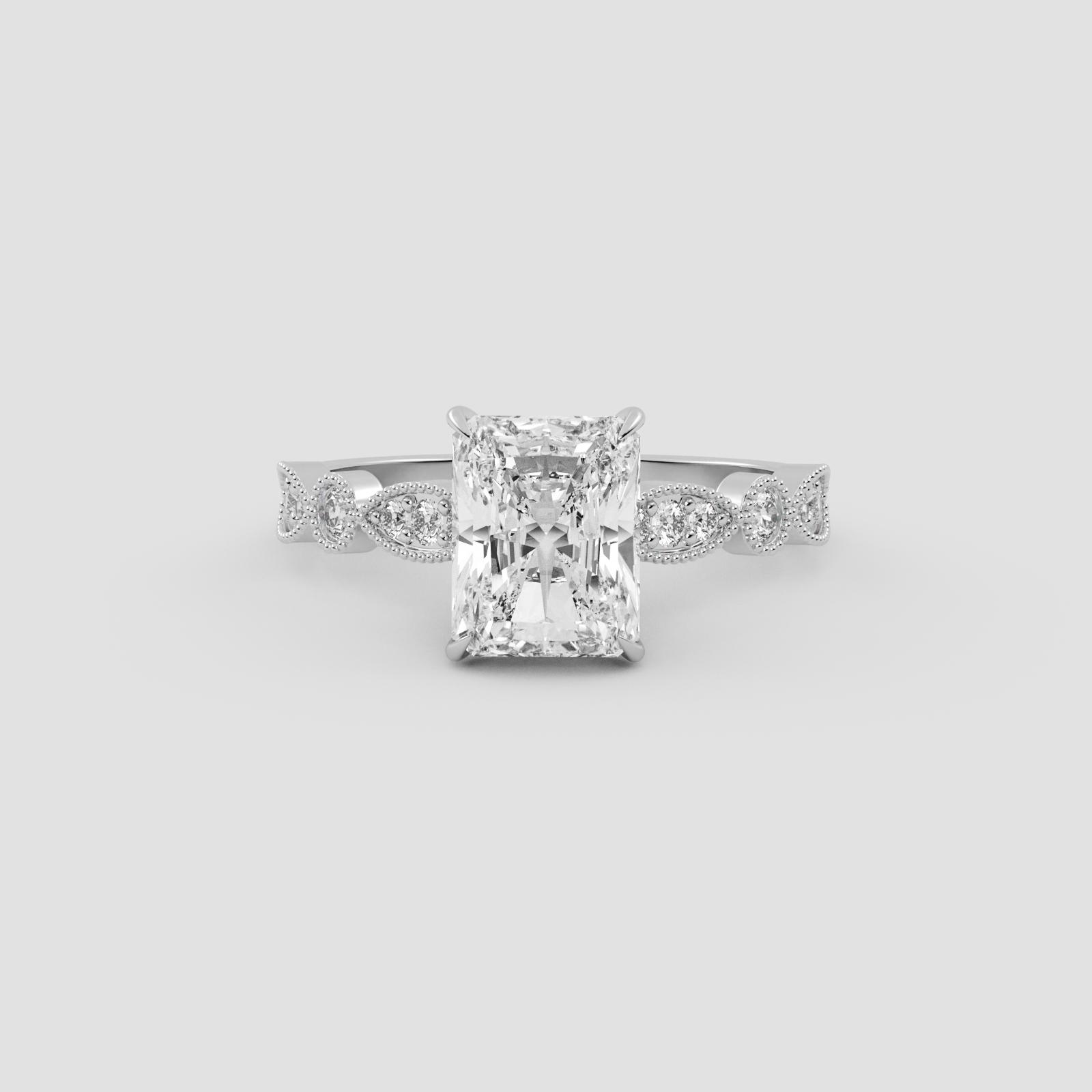 Vintage Radiant Solitaire Ring