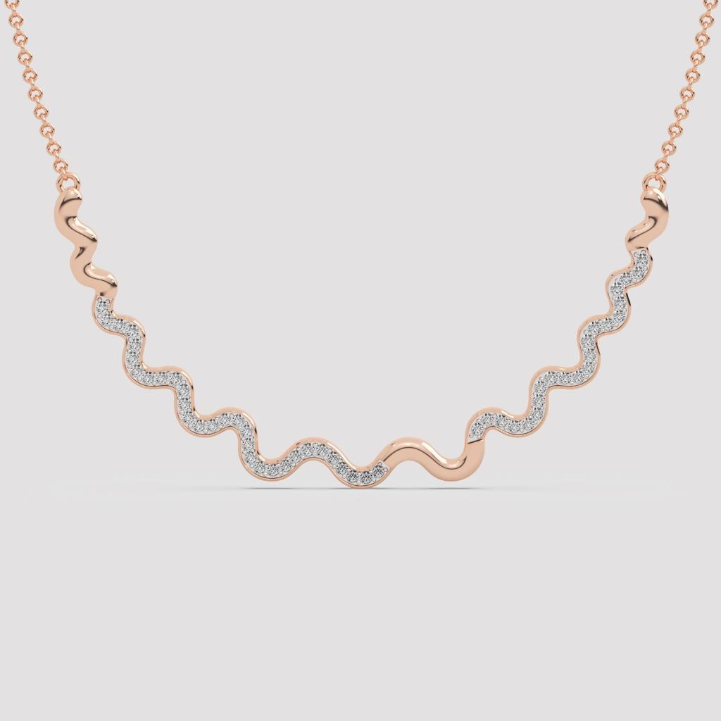 Wave Diamond Necklace