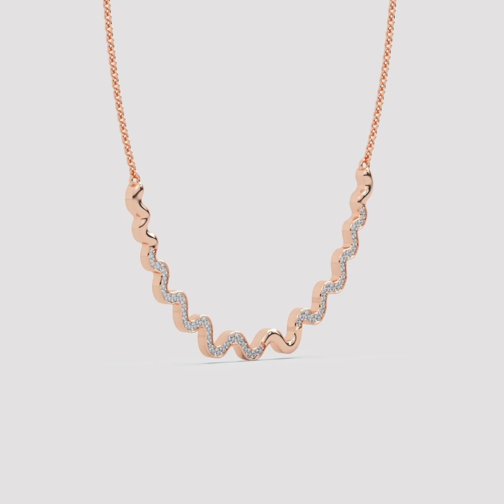 Wave Diamond Necklace