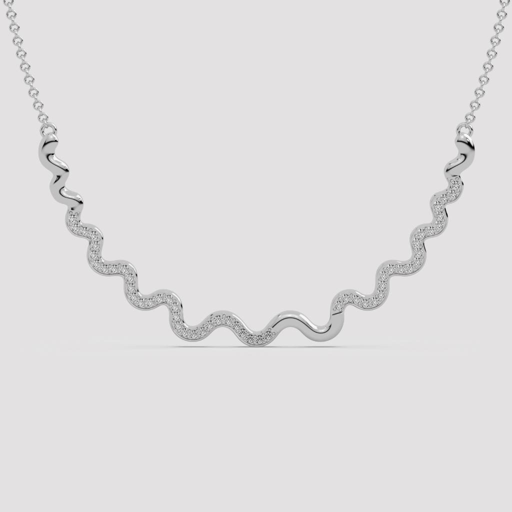 Wave Diamond Necklace
