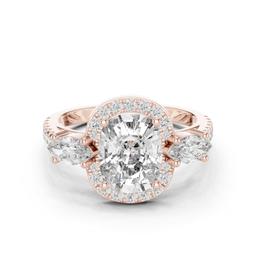 Zenith Cushion Halo Ring