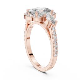 Zenith Cushion Halo Ring