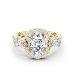 Zenith Cushion Halo Ring